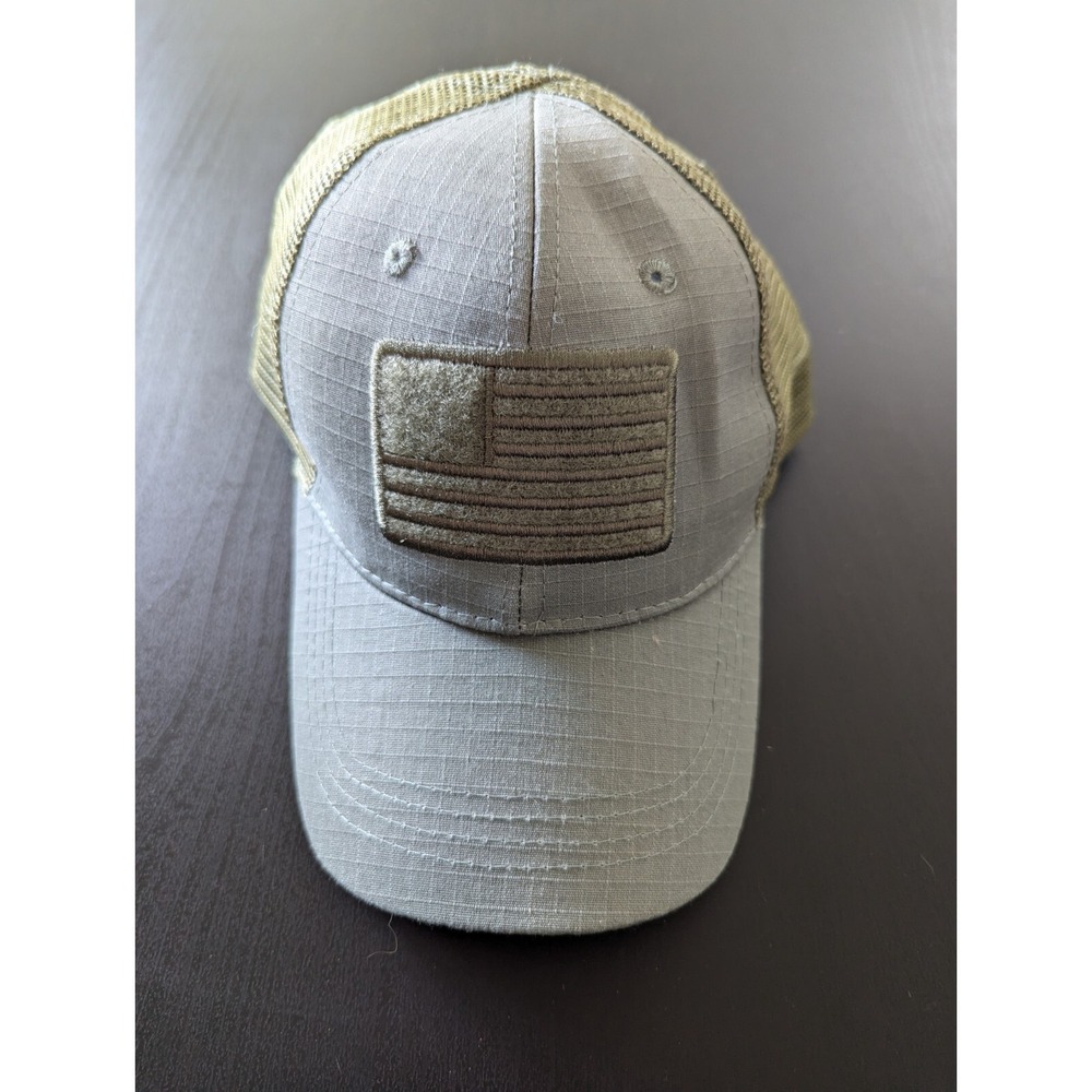 Highland‎ Tactical Green Mesh Back Snapback Hat USA Flag Patch Logo